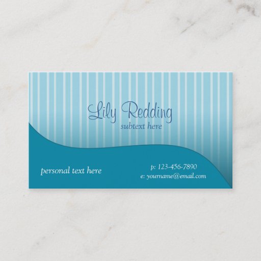 Customizable Blue Pinstripe Buisness Card Business Cards