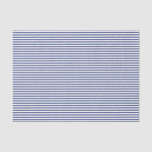 Blue Pinstripe Stripes Tissue Paper