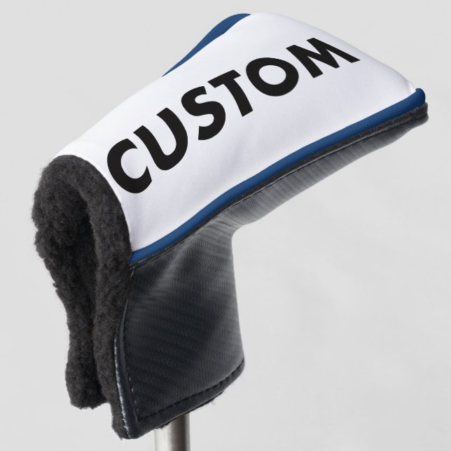 BLUE Piping Custom Golf Putter Headcover Blank (3/4 Front)