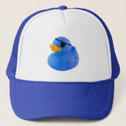 Blue pirate rubber duck hat