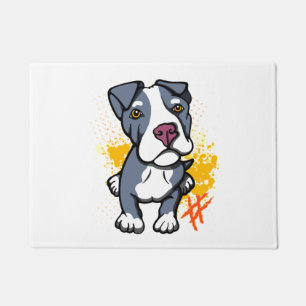 Blue Pit Bull Pup Doormat
