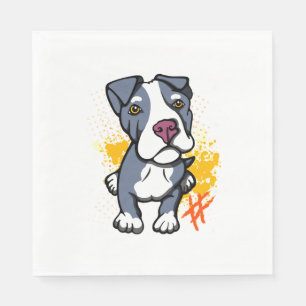 Blue Pit Bull Pup   Napkins