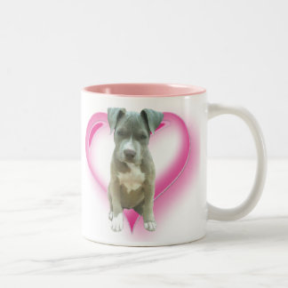 Blue pitbull puppy mug