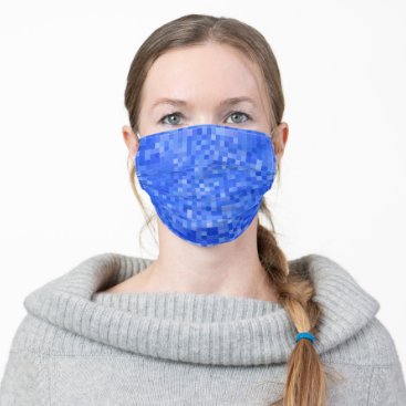 Blue Pixel Cloth Face Mask