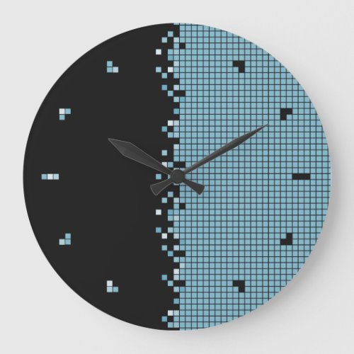 Blue Pixels Computer Geek Wall Clock