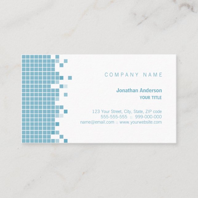 Blue Pixels Creative Business Card (Front)