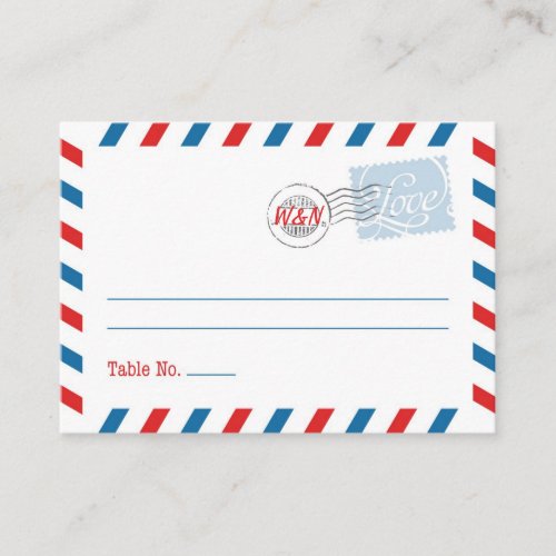 Blue Place Card Postal Service Collection Business Card