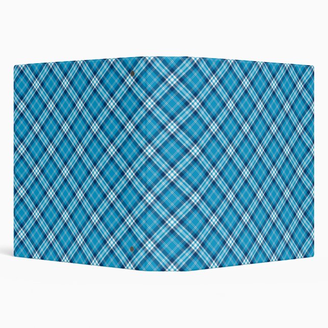 Blue Plaid 3 Ring Binder (Background)