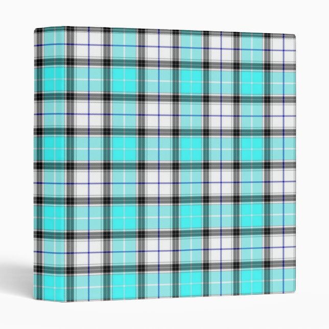 Blue Plaid  3 Ring Binder (Front/Spine)