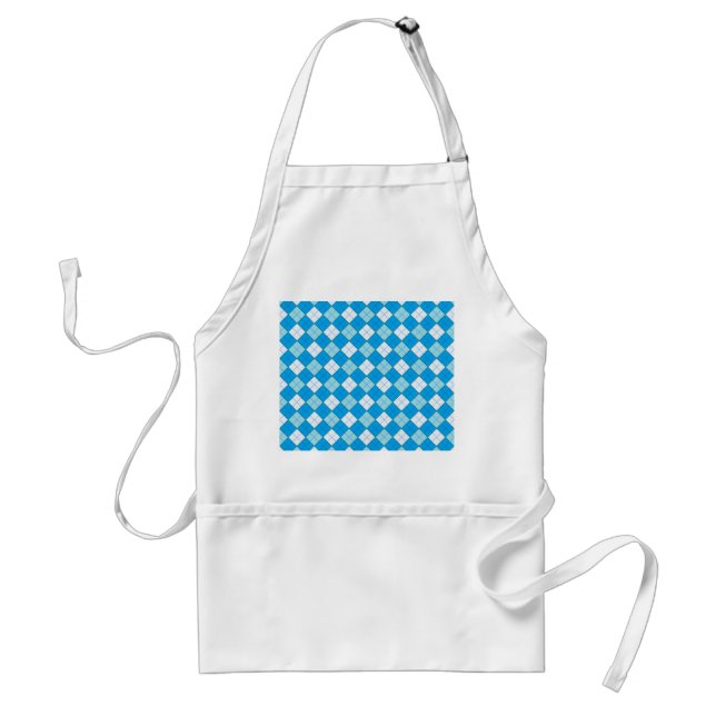 Blue Plaid Adult Apron (Front)