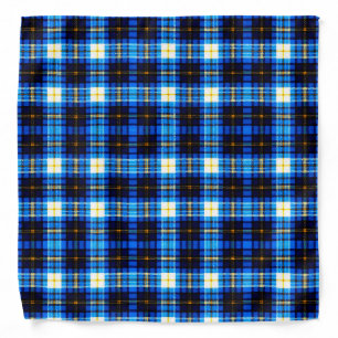 Blue Plaid Bandana