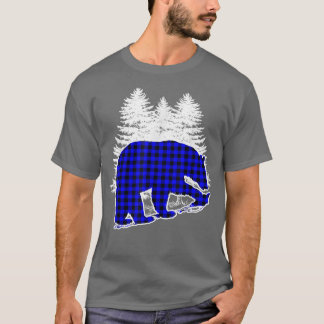 Blue Plaid Bear T-Shirt
