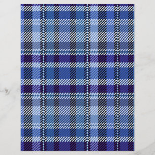 Blue Plaid Bulk Scrapbook Paper Pages
