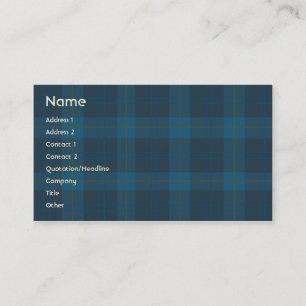 Blue Plaid - Business Card