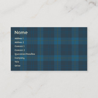 Blue Plaid - Business Card