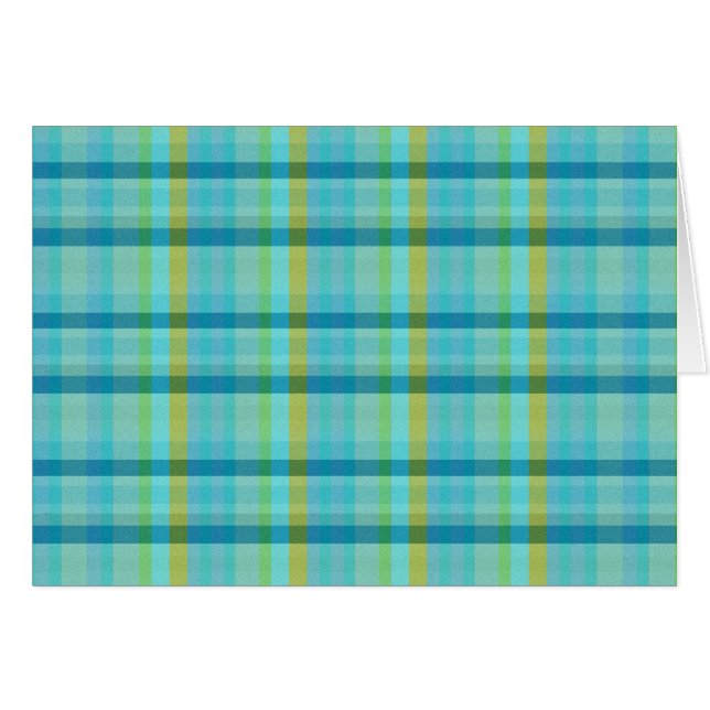 Blue Plaid by Shirley Taylor Cards (Front Horizontal)