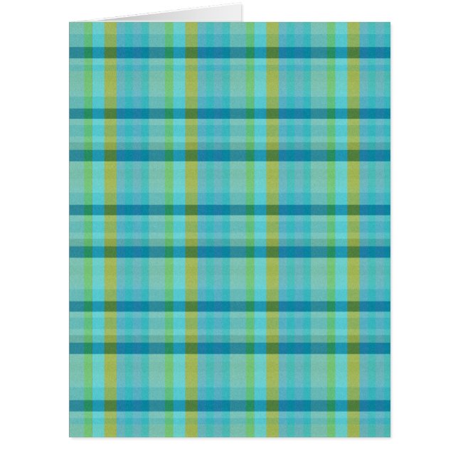 Blue Plaid by Shirley Taylor Cards (Front)