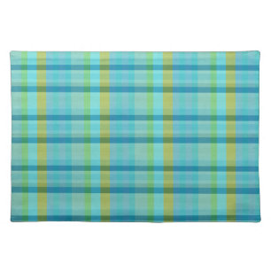 Blue Plaid by Shirley Taylor Cloth Placemat