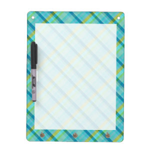Blue Plaid by Shirley Taylor Dry Erase Board