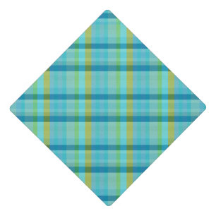 Blue Plaid by Shirley Taylor Graduation Cap Topper