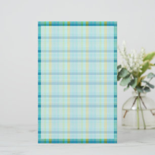 Blue Plaid by Shirley Taylor Stationery