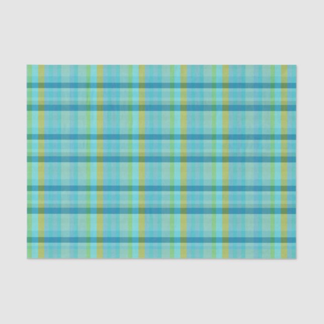 Blue Plaid by Shirley Taylor Tissue Paper (Front)