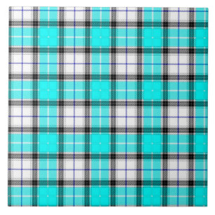 Blue Plaid Ceramic Tile