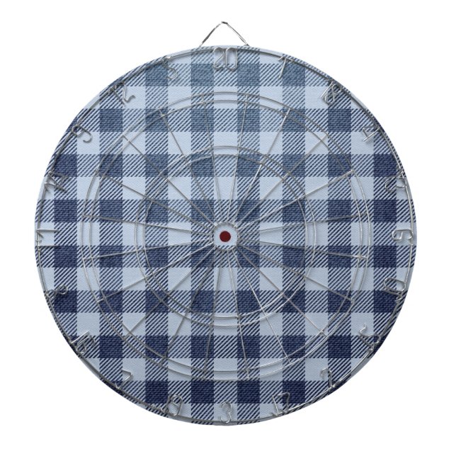 Blue Plaid Dart Board (Front)