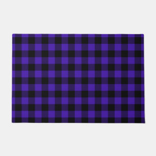 Blue Plaid Doormat