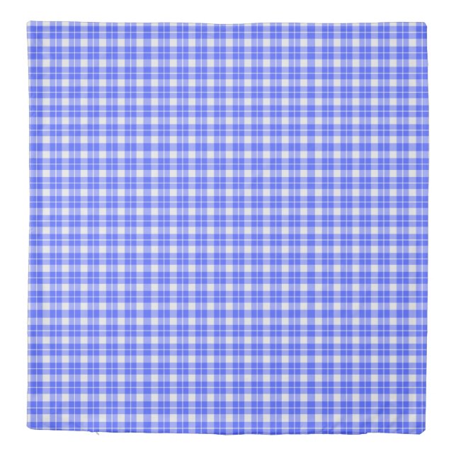 Blue Plaid Duvet Cover (Back)