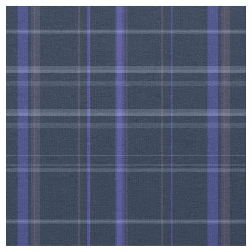 Blue Plaid Fabric With Purple And Brown Stripes