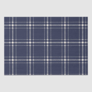 Blue Plaid Farmhouse Country Christmas Gift Tissue Paper