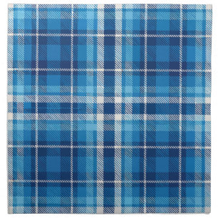 Blue Plaid Farmhouse Style  Cloth Napkin