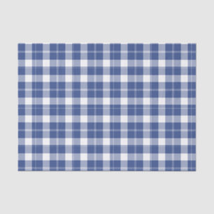 Blue Plaid For Hanukkah Holiday Tissue Paper