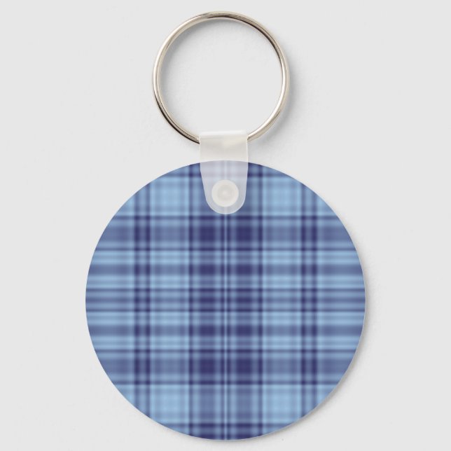 Blue Plaid Keychain (Front)