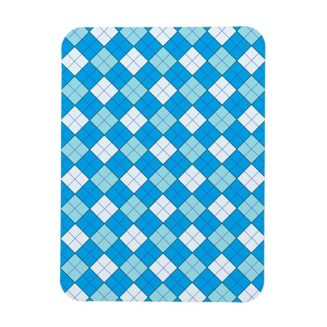 Blue Plaid Magnet (Vertical)