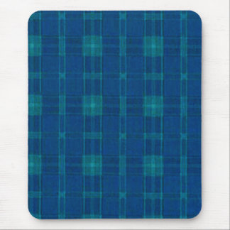 Blue Plaid Mouse Pad