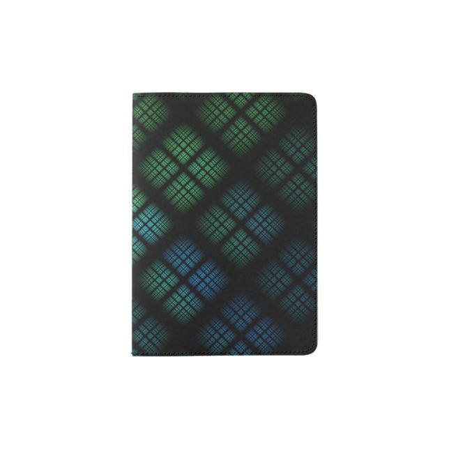 Blue Plaid Passport Holder (Front)
