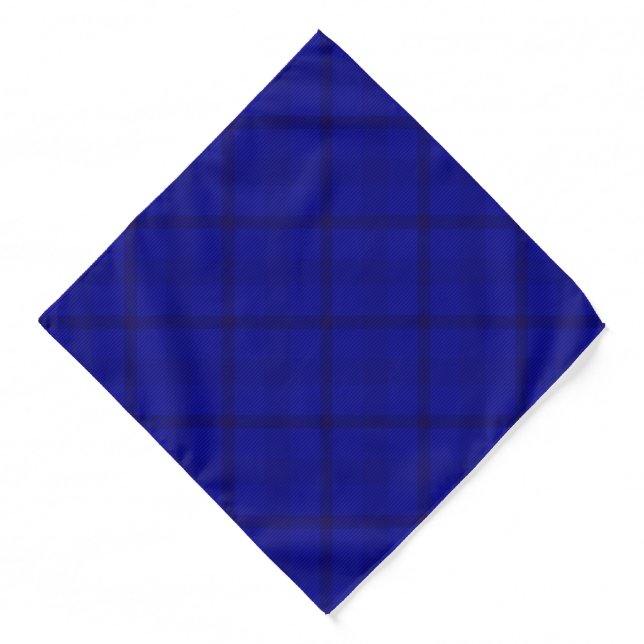 Blue Plaid pattern -  Bandana (Front)
