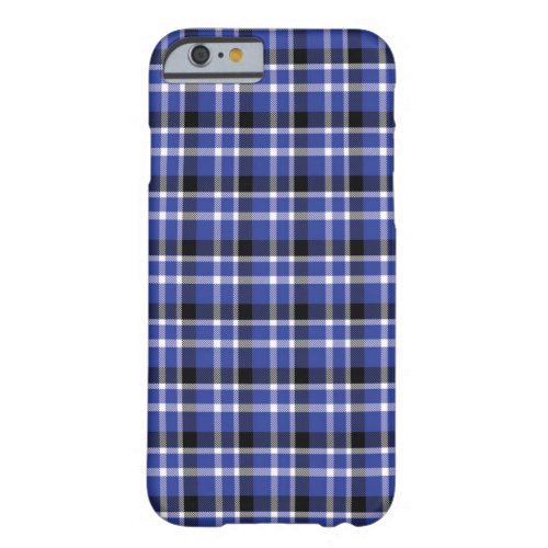 Blue plaid pattern barely there iPhone 6 case