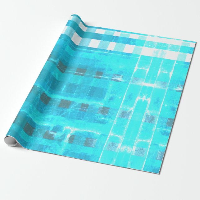 Blue Plaid  Pattern Paper (Unrolled)