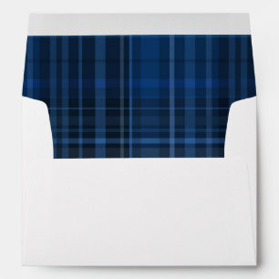 Blue Plaid Pattern Party Envelope