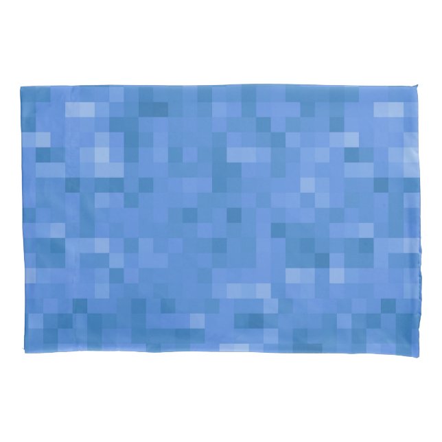 Blue Plaid Pattern Pillow Case (Front)