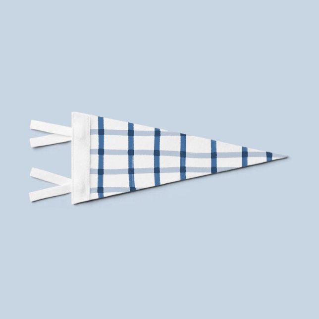 Blue Plaid Pennant Flag (Creator Uploaded)