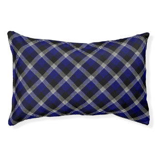 Blue Plaid Pet Bed