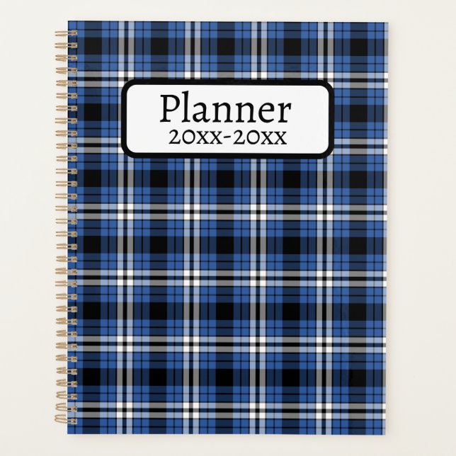 Blue Plaid Planner (Front)