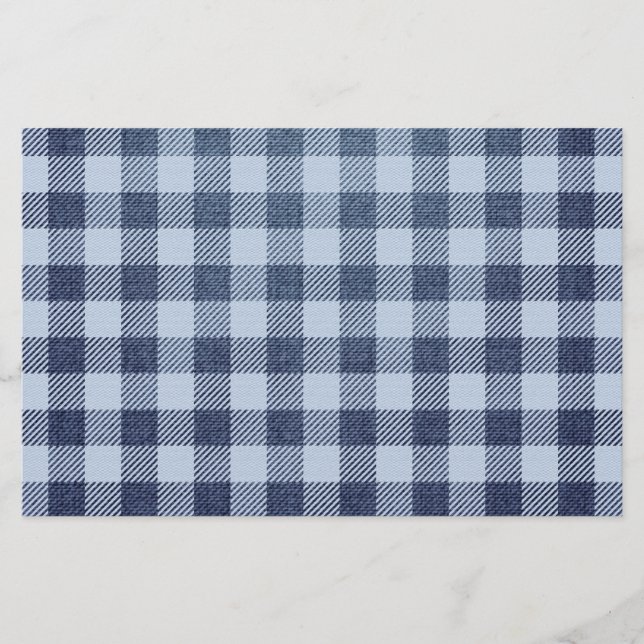Blue Plaid Stationery (Front)