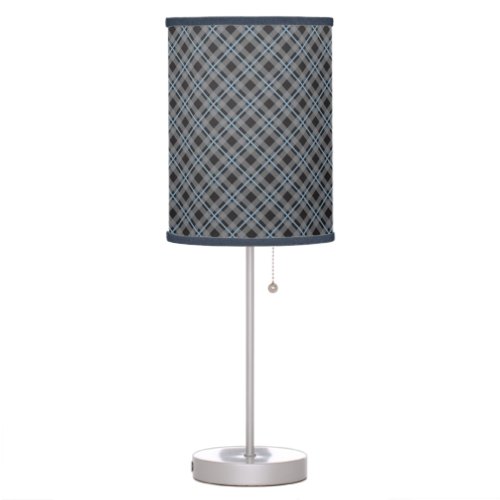 Blue Plaid Table Lamp