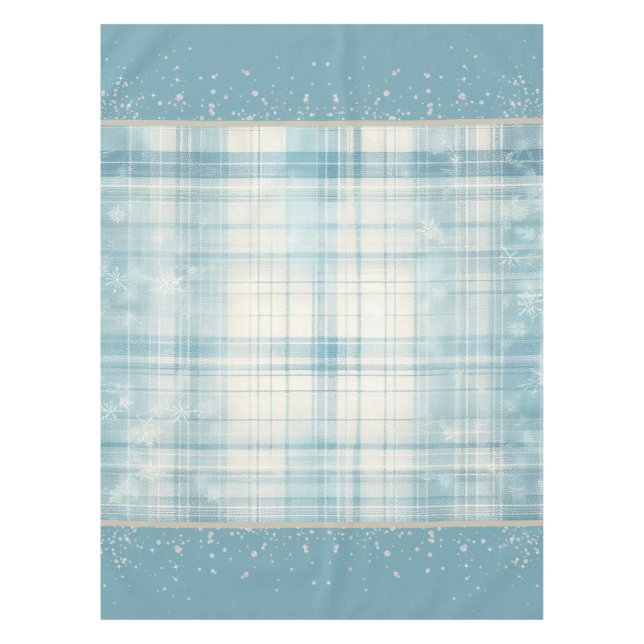 Blue Plaid Tablecloth (Front)
