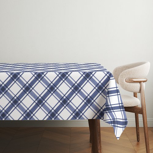 Blue Plaid Tablecloth